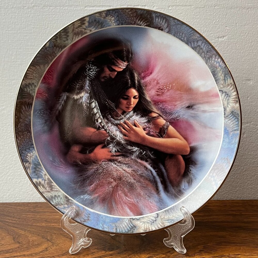 Lee Bogle The Heart's Desire Plate #6 in Soul Mates Collection Native American